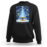 Christian Christmas Sweatshirt Nativity Scene Jeus Baby Starry Night Xmas - Wonder Print Shop