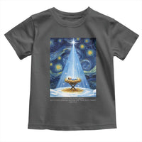 Christian Christmas Toddler T Shirt Nativity Scene Jeus Baby Starry Night Xmas - Wonder Print Shop