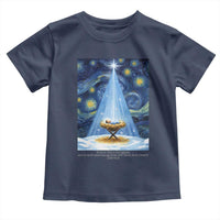 Christian Christmas Toddler T Shirt Nativity Scene Jeus Baby Starry Night Xmas - Wonder Print Shop