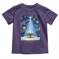 Christian Christmas Toddler T Shirt Nativity Scene Jeus Baby Starry Night Xmas - Wonder Print Shop