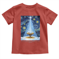 Christian Christmas Toddler T Shirt Nativity Scene Jeus Baby Starry Night Xmas - Wonder Print Shop