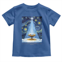 Christian Christmas Toddler T Shirt Nativity Scene Jeus Baby Starry Night Xmas - Wonder Print Shop