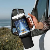 Christian Christmas Tumbler With Handle Nativity Scene Jeus Baby Starry Night Xmas - Wonder Print Shop