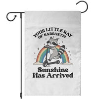 Funny Raccoon Rainbow Garden Flag Your Little Ray Of Sarcastic Sunshine Has Arrived - Wonder Print Shop