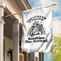 Funny Raccoon Rainbow Garden Flag Your Little Ray Of Sarcastic Sunshine Has Arrived - Wonder Print Shop