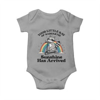 Funny Raccoon Rainbow Baby Onesie Your Little Ray Of Sarcastic Sunshine Has Arrived - Wonder Print Shop