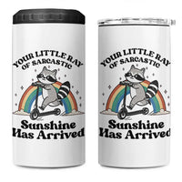 Funny Raccoon Rainbow 4 in 1 Can Cooler Tumbler Your Little Ray Of Sarcastic Sunshine Has Arrived - Wonder Print Shop