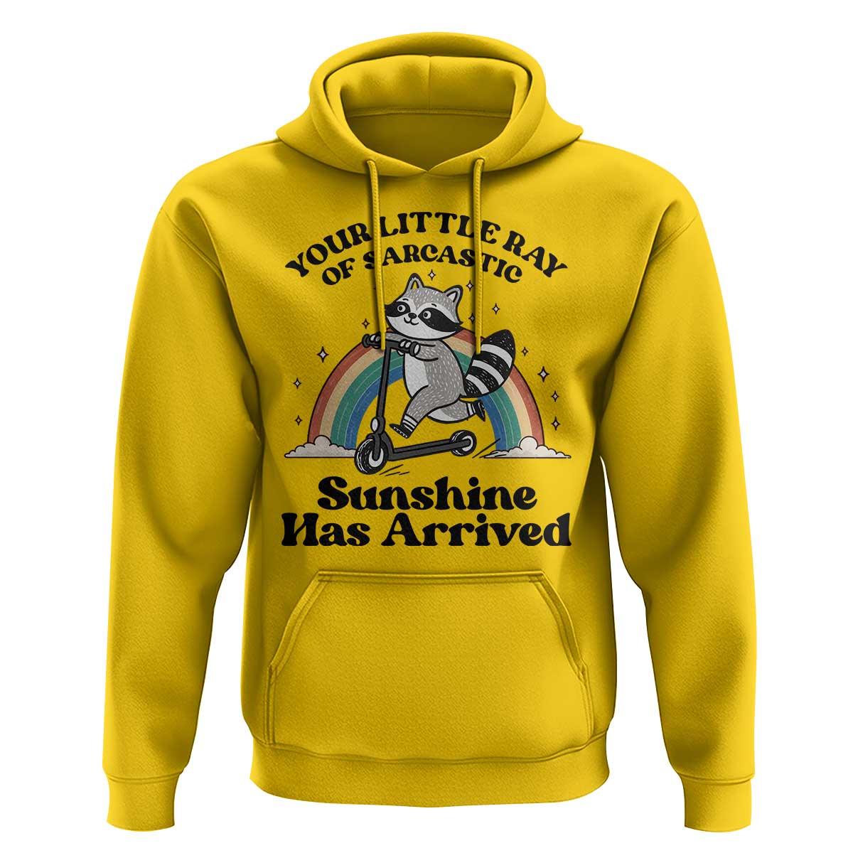 Funny Raccoon Rainbow Hoodie Your Little Ray Of Sarcastic Sunshine Has Arrived - Wonder Print Shop