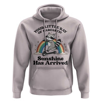 Funny Raccoon Rainbow Hoodie Your Little Ray Of Sarcastic Sunshine Has Arrived - Wonder Print Shop