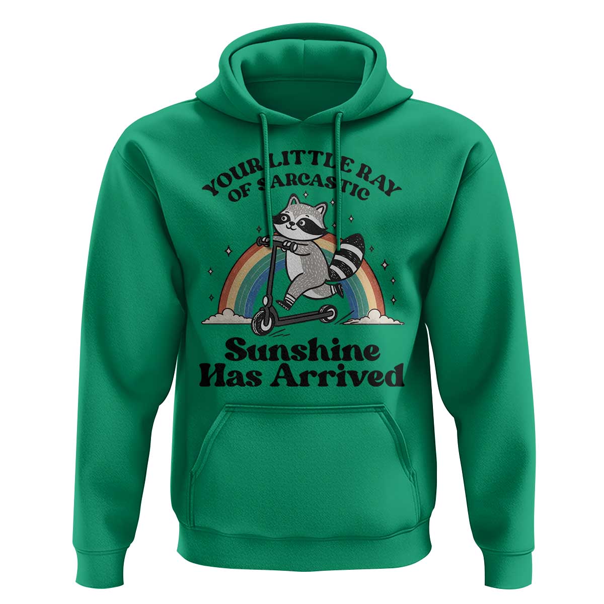 Funny Raccoon Rainbow Hoodie Your Little Ray Of Sarcastic Sunshine Has Arrived - Wonder Print Shop