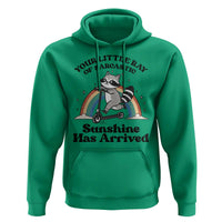 Funny Raccoon Rainbow Hoodie Your Little Ray Of Sarcastic Sunshine Has Arrived - Wonder Print Shop