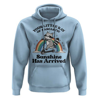 Funny Raccoon Rainbow Hoodie Your Little Ray Of Sarcastic Sunshine Has Arrived - Wonder Print Shop