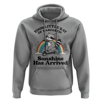 Funny Raccoon Rainbow Hoodie Your Little Ray Of Sarcastic Sunshine Has Arrived - Wonder Print Shop