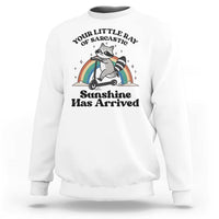 Funny Raccoon Rainbow Sweatshirt Your Little Ray Of Sarcastic Sunshine Has Arrived - Wonder Print Shop
