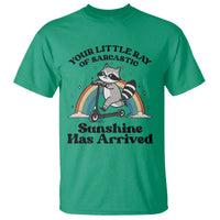 Funny Raccoon Rainbow T Shirt Your Little Ray Of Sarcastic Sunshine Has Arrived - Wonder Print Shop