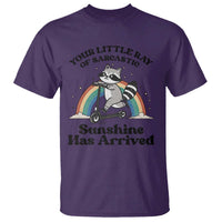 Funny Raccoon Rainbow T Shirt Your Little Ray Of Sarcastic Sunshine Has Arrived - Wonder Print Shop