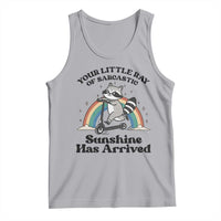 Funny Raccoon Rainbow Tank Top Your Little Ray Of Sarcastic Sunshine Has Arrived - Wonder Print Shop
