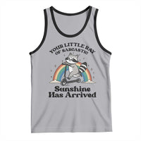 Funny Raccoon Rainbow Tank Top Your Little Ray Of Sarcastic Sunshine Has Arrived - Wonder Print Shop