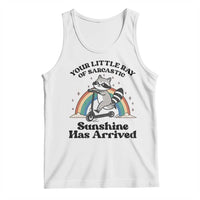 Funny Raccoon Rainbow Tank Top Your Little Ray Of Sarcastic Sunshine Has Arrived - Wonder Print Shop