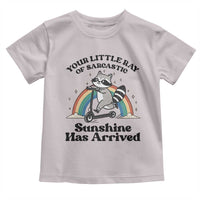 Funny Raccoon Rainbow Toddler T Shirt Your Little Ray Of Sarcastic Sunshine Has Arrived - Wonder Print Shop