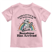 Funny Raccoon Rainbow Toddler T Shirt Your Little Ray Of Sarcastic Sunshine Has Arrived - Wonder Print Shop