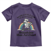 Funny Raccoon Rainbow Toddler T Shirt Your Little Ray Of Sarcastic Sunshine Has Arrived - Wonder Print Shop