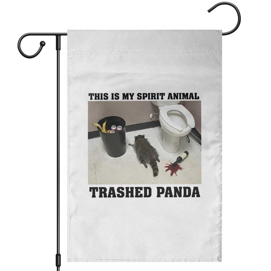 Trashed Panda Garden Flag My Spirit Animal Funny Drunk Raccoon Meme - Wonder Print Shop