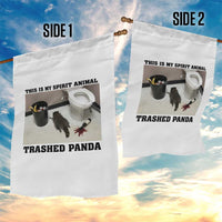Trashed Panda Garden Flag My Spirit Animal Funny Drunk Raccoon Meme - Wonder Print Shop