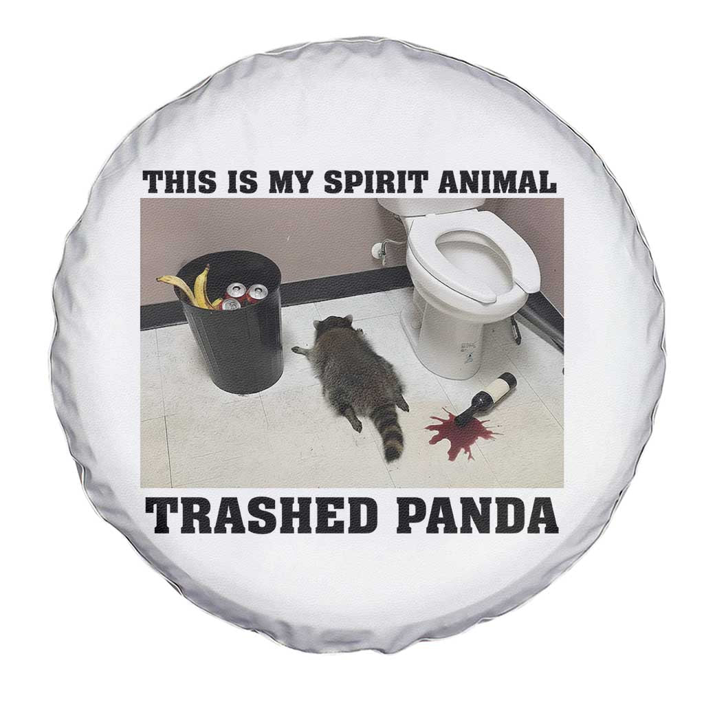 Trashed Panda Spare Tire Cover My Spirit Animal Funny Drunk Raccoon Meme - Wonder Print Shop