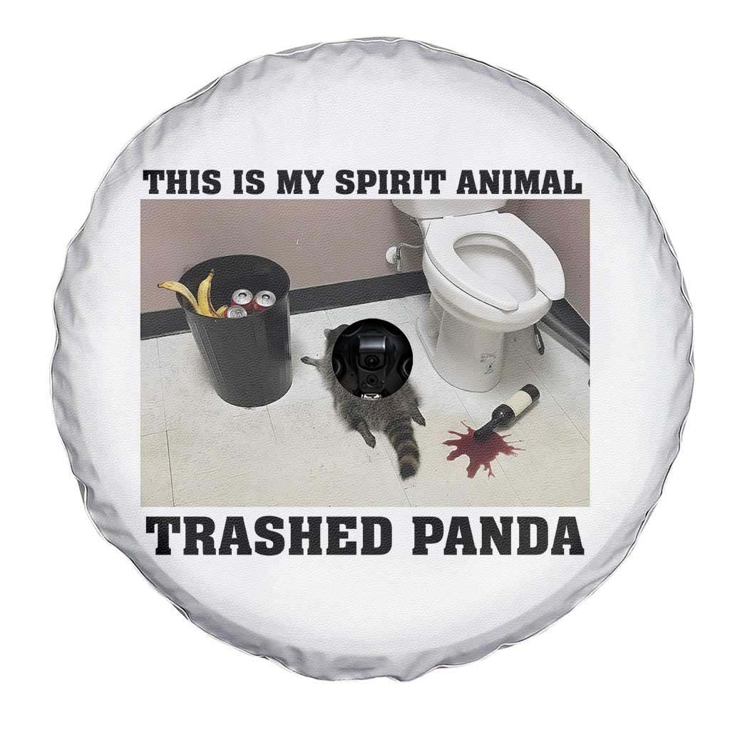 Trashed Panda Spare Tire Cover My Spirit Animal Funny Drunk Raccoon Meme - Wonder Print Shop