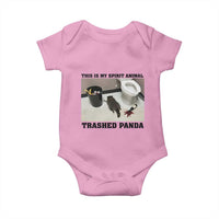 Trashed Panda Baby Onesie My Spirit Animal Funny Drunk Raccoon Meme - Wonder Print Shop