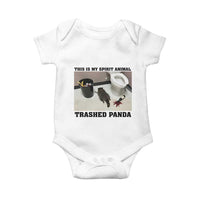 Trashed Panda Baby Onesie My Spirit Animal Funny Drunk Raccoon Meme - Wonder Print Shop
