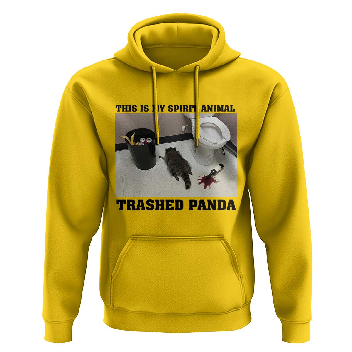 Trashed Panda Hoodie My Spirit Animal Funny Drunk Raccoon Meme - Wonder Print Shop