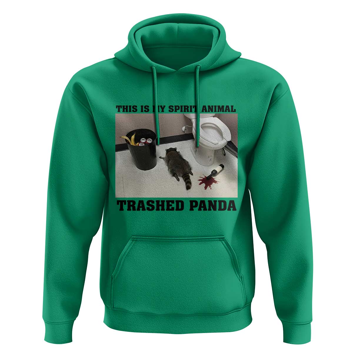 Trashed Panda Hoodie My Spirit Animal Funny Drunk Raccoon Meme - Wonder Print Shop