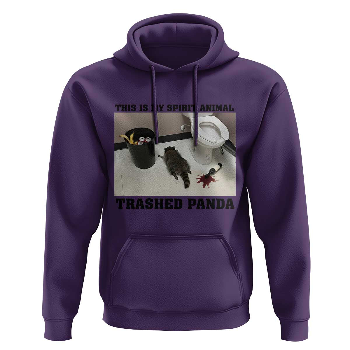 Trashed Panda Hoodie My Spirit Animal Funny Drunk Raccoon Meme - Wonder Print Shop