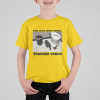 Trashed Panda T Shirt For Kid My Spirit Animal Funny Drunk Raccoon Meme - Wonder Print Shop