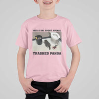 Trashed Panda T Shirt For Kid My Spirit Animal Funny Drunk Raccoon Meme - Wonder Print Shop
