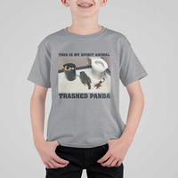 Trashed Panda T Shirt For Kid My Spirit Animal Funny Drunk Raccoon Meme - Wonder Print Shop