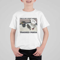 Trashed Panda T Shirt For Kid My Spirit Animal Funny Drunk Raccoon Meme - Wonder Print Shop