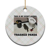 Trashed Panda Ceramic Ornament My Spirit Animal Funny Drunk Raccoon Meme - Wonder Print Shop