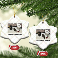 Trashed Panda Ceramic Ornament My Spirit Animal Funny Drunk Raccoon Meme - Wonder Print Shop