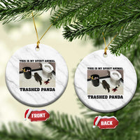 Trashed Panda Ceramic Ornament My Spirit Animal Funny Drunk Raccoon Meme - Wonder Print Shop