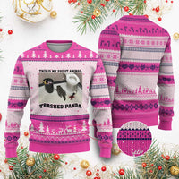 Trashed Panda Ugly Christmas Sweater My Spirit Animal Funny Drunk Raccoon Meme - Wonder Print Shop