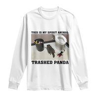 Trashed Panda Long Sleeve Shirt My Spirit Animal Funny Drunk Raccoon Meme - Wonder Print Shop