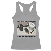 Trashed Panda Racerback Tank Top My Spirit Animal Funny Drunk Raccoon Meme - Wonder Print Shop