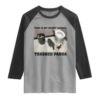 Trashed Panda Raglan Shirt My Spirit Animal Funny Drunk Raccoon Meme - Wonder Print Shop