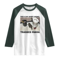 Trashed Panda Raglan Shirt My Spirit Animal Funny Drunk Raccoon Meme - Wonder Print Shop