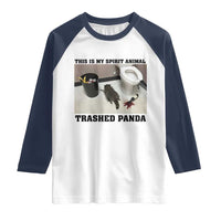Trashed Panda Raglan Shirt My Spirit Animal Funny Drunk Raccoon Meme - Wonder Print Shop