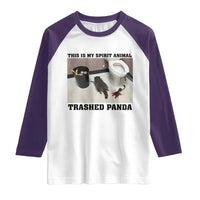 Trashed Panda Raglan Shirt My Spirit Animal Funny Drunk Raccoon Meme - Wonder Print Shop