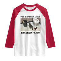 Trashed Panda Raglan Shirt My Spirit Animal Funny Drunk Raccoon Meme - Wonder Print Shop